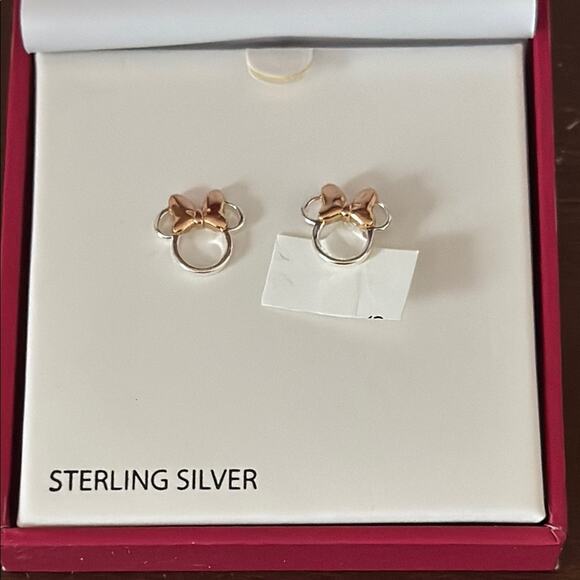 Disney | Rose Gold Sterling Silver Stud Earrings NIB - Picture 2 of 7